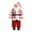 Red White, variant on Kokiya Santa Claus Christmas Figurine 24" Collectible for Desk Indoor Outdoor Party Black White