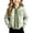 Mint Green, variant on Little Girls and Kids Quilted Bomber Jacket Pink Lightweight Snap Button Fall,Size 1-2T