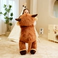 thumbnail image 3 of IKASA Giant Scottish Highland Cow Stuffed Animal Plush Toy,Large Big Jumbo Soft Toys,33" Huge Size Cute Fluffy Fat Plushie,Gifts for Kids, 3 of 6