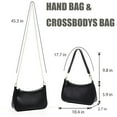 thumbnail image 2 of AOUNQ Clutch Tote Handbags with 2 Removable Straps and Zipper Closure Crossbody Bags Shoulder Purse Handbag for Women, 2 of 7