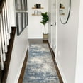 thumbnail image 3 of BERTHMEER 2'x6' Washable Runner Rugs for Hallway Bathroom Bedroom Entryway Kitchen Blue Non Slip Modern Abstract Gray Contemporary Runner Rugs, 3 of 5