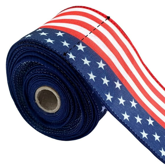 yelldesk deals Natural Burlaps Star Decorative Ribbon 177in Long Independence Day Party Gift Wrap
