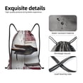 thumbnail image 4 of Balery Rustic Door Handle Closeup Pattern Drawstring Backpack Bag Sport Gym Sackpack Cinch Bags Pattern Drawstring Backpack Bag Sport Gym Sackpack Cinch Bags -Small, 4 of 6