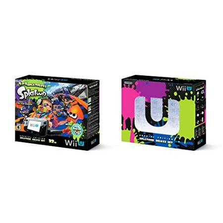 Refurbished Nintendo Wii U 32GB Splatoon Deluxe Set Black