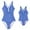 5#Blue, variant on PatPat Girls Swimsuit Family Matching Swimwear Tropical Leaf Print Cutout Criss Cross Wetsuit One-Piece Bathing Suit,2-9Y