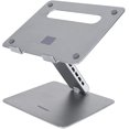 thumbnail image 1 of Laptop Stand Adjustable, Ergonomic Portable Notebook Stand, Aluminum Foldable Notebook Computer Riser with Heat-Vent Laptop Holder, Compatible with MacBook Pro All Laptops (Silver Gray),by, 1 of 7