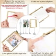 thumbnail image 3 of NOGIS Metal Picture Frames, Ornate Minimal Floating Edge Clear Glass Table Top Easel Stand Photo Frames in Gold, 4 x 4, Assortment Variety, 3 of 7