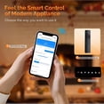 thumbnail image 4 of VINGLI 40'' Electric Fireplace, 3-in-1 Ultra-Thin Wall Mounted, Freestanding & Recessed Fireplace with Remote & APP Control, 1500W Wall Heater w/ 12 Flame Color, 5 Brightness, Timer, Log Set & Crystal, 4 of 8
