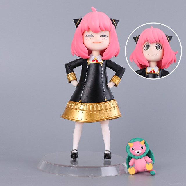 Figura de Anime Spy X Family Anya, juguetes de Loid Yor Forger Chibi Anua con Base, modelo de PVC, muñecas, regalos para niños QYM unisex