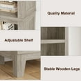 thumbnail image 7 of Kselythan Tall Narrow Bookcase 5 Tier Corner Bookshelf Wooden Farmhouse Bookshelves Display Shelf Storage Organizer Rustic Vintage Etagere Oak for Home Office,Living Room,Bed Room,Grey, 7 of 7