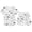 Z1-White546, variant on Whouriu Little Girls Halloween Sleepwear Set Bat Sketch Print Short Sleeve Top with Shorts Casual Home 2Pcs Clothes Set