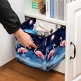 thumbnail image 5 of Flamingo Storage Containers Foldable Basket with Handle, 10.8"x10.5"x10.6", Large Capacity - Storage Bins, Toy Storage, 5 of 6