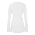 thumbnail image 4 of SHITINN Womens Casual Tops Long Sleeve V Neck Tee Shirt Solid Loose Side Split Blouse Tunic Womens Tops Short Sleeve Summer Tops for Women Women Tops Casual, 4 of 5