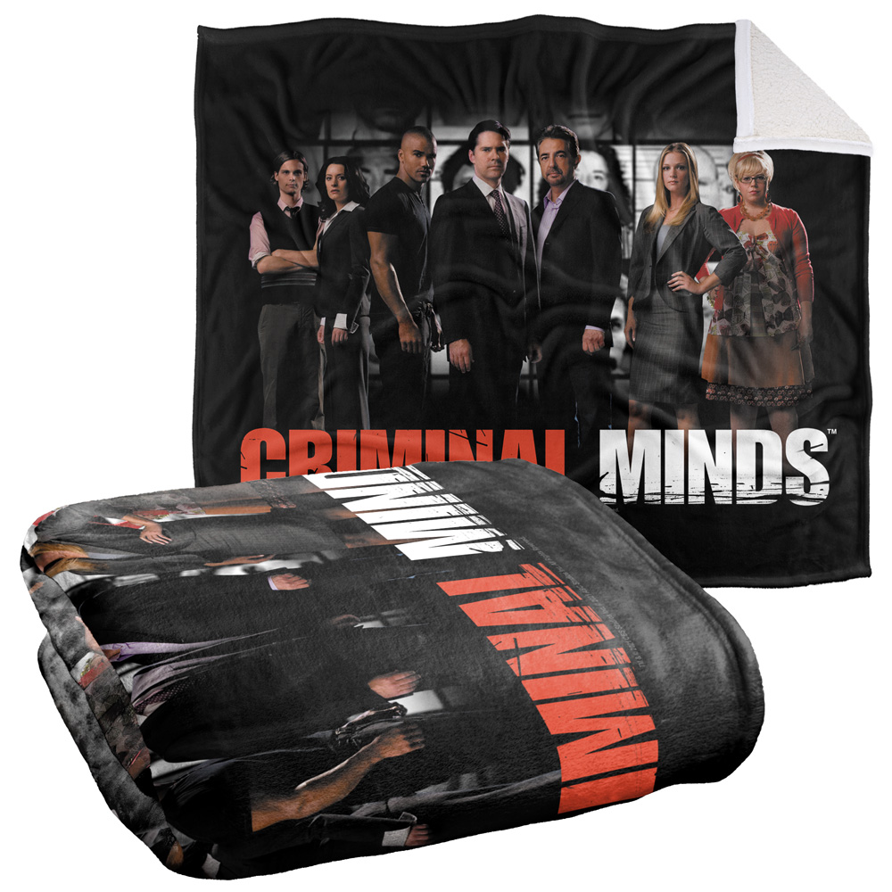 Criminal Minds Blanket, 50"x60", The Brain Trust Silky Touch Sherpa