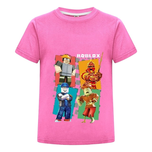 Playera de Roblox para Niño con Diseño de Personajes del Juego, Camiseta de Algodón Infantil, Ropa Gamer Estilo Casual, Perfecta para Cumpleaños y Salidas