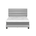 thumbnail image 6 of Boyd Sleep Piedmont Gray Faux Leather Full Size Fully Upholstered Platform Bed Frame with Adjustable Headboard, 6 of 12