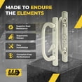 thumbnail image 5 of 8.5" Legacy Sliding Patio Door Handle Set Replacement – Offset Latch, No Mortise, Fits 3-15/16" Hole Spacing & 1-1/4" to 2-1/4" Door Thickness (Sash Controls 2265) - ALMOND, 5 of 7