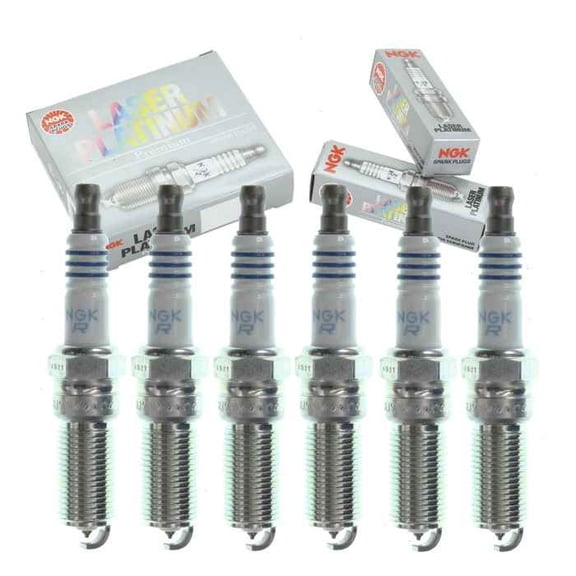 6 pc NGK Laser Platinum Spark Plugs compatible with GMC Terrain 3.0L 3.6L V6 2010-2017