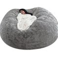 thumbnail image 5 of Puf Lazy Sofa Puf de piel artificial Puf (sin relleno), 5 of 5