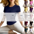thumbnail image 3 of Women's Workout Yoga Tops Seamless Crewneck Short-Sleeved Bodycon T-Shirt Soft Stretch Workout Tees Lightweight Activewear Quick Dry Red, 3 of 5