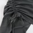 thumbnail image 2 of Khaki L 2022 Jupe Rétro de Rue Mode Couleur Unie Couture Fente Jupe Longue slim Été pour Femmes, 2 of 8