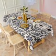 thumbnail image 3 of Rectangle Waterproof Tablecloth 60×102 Inch, Black Strip Boho Reusable Indoor/Outdoor Durable Table Cover for Party Kitchen Dinner Room Decor, 3 of 6