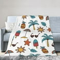 thumbnail image 2 of Super Soft Anti-Pilling Flannel Bed Blankets, Tropical Fruit Cozy Fluffy Warm All Seasons Throw Blanket for Sofa Bedding, 60"x50", 2 of 8