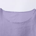 thumbnail image 3 of GZWYHT Boho Floral Tops，Loose Pleated Printed T Shirts Shirts Plus Size 3/4 Sleeve Tunic Top Women's Summer Graphic T-Shirts Cute Casual Retro Casual 3/4 Sleeve Gauze Purple XL, 3 of 9