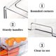 thumbnail image 5 of Paquete de 2 cajones transparentes extraíbles y apilables para frigorífico, organizadores de cajones para despensa, contenedores de plástico para alimentos para cocina, baño, oficina, armario, 5 of 8