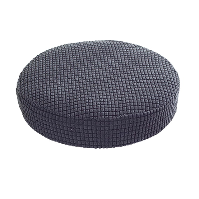 Funda de taburete, fundas lavables a prueba de polvo, diámetro 28-38 cm, cojín protector elástico Redondo gris oscuro para 28-38cm