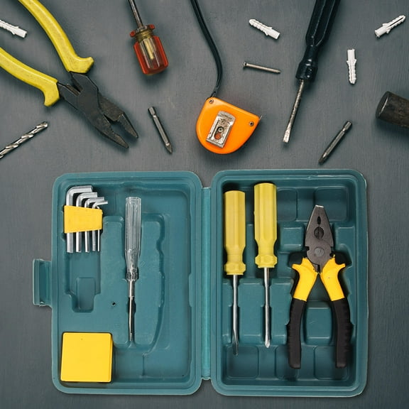 LABSERRON 11Pcs Automotive Tool Set Screwdrivers Pliers Manual Saw for Car Maintenance