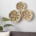 thumbnail image 2 of DecMode Brown Seagrass Handmade Basket Plate Wall Decor (3 Count), 2 of 10