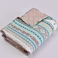 thumbnail image 6 of Barefoot Bungalow Phoenix Southwestern Boho Quilted Throw Blanket, 50 W x 60 L inches, Turquoise, 6 of 8
