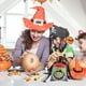thumbnail image 4 of Linterna de calabaza de Halloween | Centro de mesa iluminado y cuenco para dulces | Decoración espeluznante para el hogar, el jardín y fiestas | Decoración de terciopelo reutilizable, 4 of 6