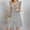 A_ Gray, variant on SMihono Sundresses for Women 2025 Petal Sleeve V Neck Mini Dresses Casual Flowy Boho Ruffle A Line Swing Solid Color Sundress White S