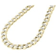 thumbnail image 2 of Mens 10K Yellow Gold 9.50MM Diamond Cut Hollow Cuban Curb Necklace Chain 24", 2 of 5