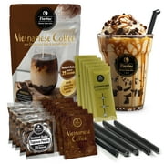 Flavfar Vietnamese Coffee with Instant Tapioca Pearls - Authentic Milk Bubble Tea Kit | Made in Taiwan - 5 Pack (Vietnamese Coffee)