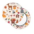 thumbnail image 2 of Kll Hello Autumn Round Bar Chair Cushion Cover 12 Inch,Bar Stool Protector With Elastic, Soft Washable, 2 of 7