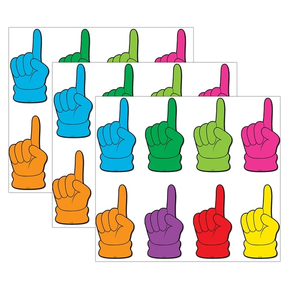 Teacher Created Resources Pointing Hands Magnetic Accents, 16 Per Pack, 3 Packs