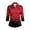 Red, variant on Ladies Halloween Bat Branch Printed 3/4 Sleeve Golf Polo Shirt Women Quarter Zip Collar Athletic Performance Top Casual Daily Sports Wear(Red,L)