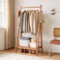 Heavy‑Duty Solid Wood Freestanding Clothes Rack, 31.89