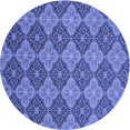 thumbnail image 1 of Ahgly Company Machine Washable Indoor Square Transitional Sky Blue Area Rugs, 3' Square, 1 of 7