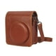 thumbnail image 2 of Estuche para cámara Cierre a presión con botón instantáneo Pequeño Suave y práctico Correa ajustable marrón, 2 of 7