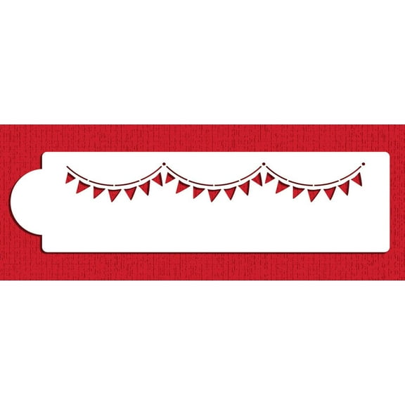 Triangle Bunting Cake Stencil SW106 by Sharon Wee