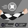 thumbnail image 6 of Harlequin Pattern Black And White Sports Compression Arm Sleeves Football Baseball Basketball Cycling Tennis For Men Women, 6 of 6