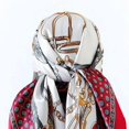thumbnail image 3 of Women's Satin Square Scarf Polka Dot Smooth Head Wrap Large Bandana Neckerchief Casual Festival Gifts Red 90cm, 3 of 5