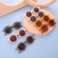 thumbnail image 2 of Gafas de sol redondas de moda de color caramelo para la playa para niños y niñas., 2 of 6
