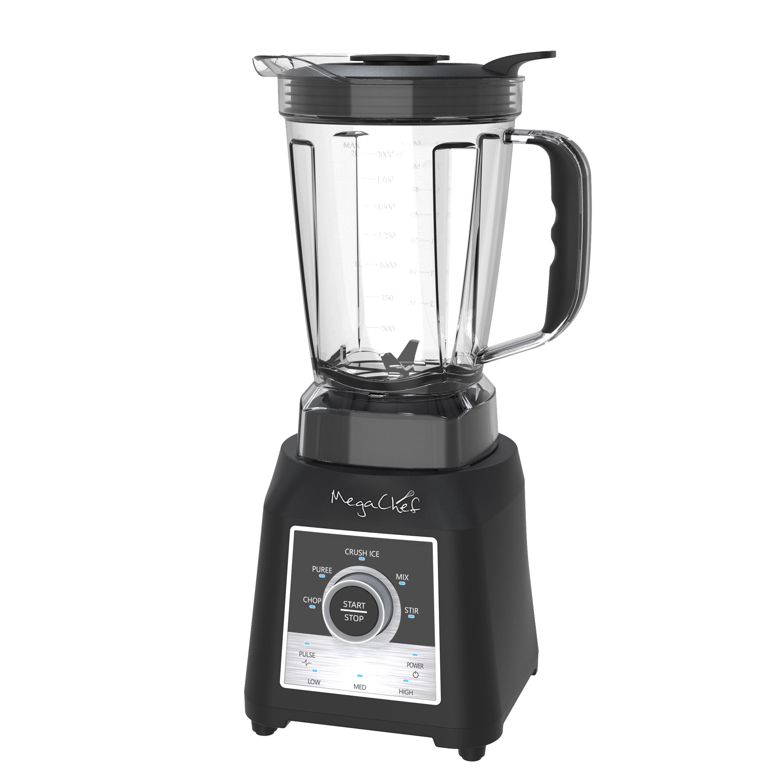 MegaChef 8 Cup Knob Panel Blender with 5 Cup Food Processor and Two 24 Ounce On-The-Go Cup Combo Set