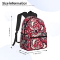 thumbnail image 2 of Wukai Rooster Head Print Versatile Backpack,Laptop Backpack,School Backpack for Boys and Girls,Travel Backpack,Large Capacity School Bag, 2 of 6