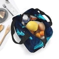 thumbnail image 5 of KLL Blue Marble And Gold Print Insulated Lunch Bag Women, Reusable Cute Tote Lunch Box for Adult & Men, Leakproof Cooler Lunch Bags for Work Office Travel Picnic, 5 of 5
